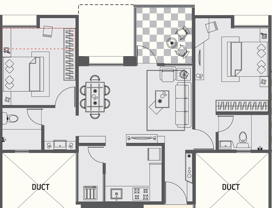 2 BHK Flat in Amit Rujuta Gardenia Crest in Sus, Pune - Image 908611