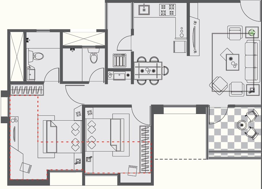 2 BHK Flat in Amit Rujuta Gardenia Crest in Sus, Pune - Image 908612