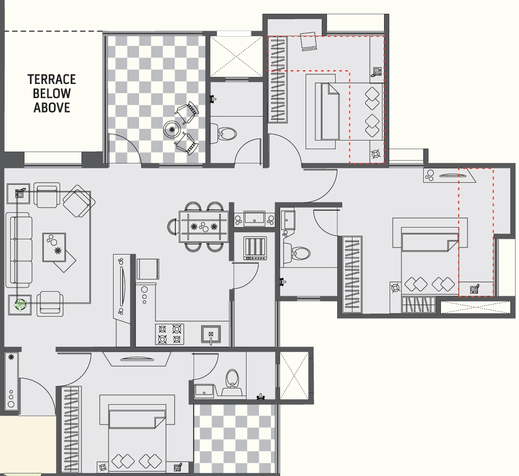 3 BHK Flat in Amit Rujuta Gardenia Crest in Sus, Pune - Image 908614