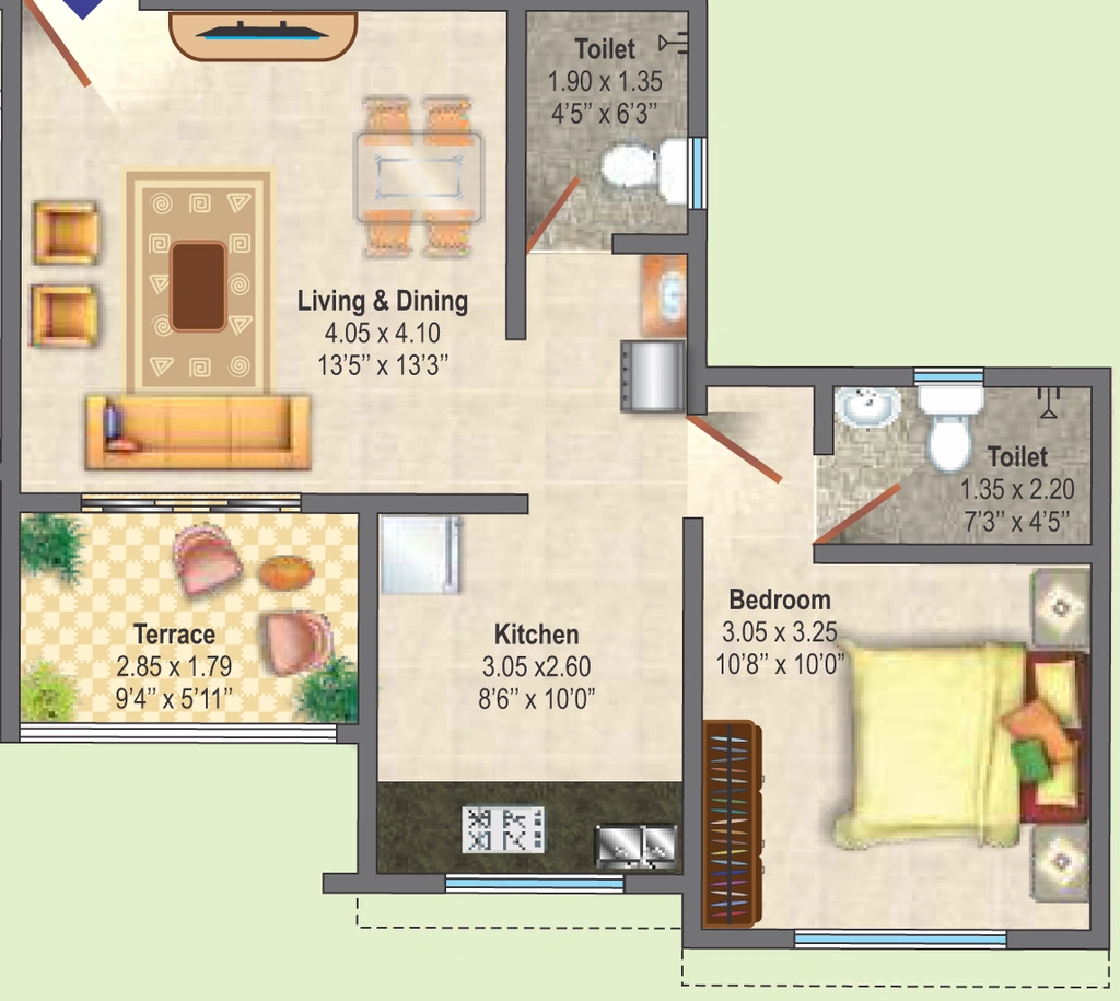 1 BHK Flat in DSK Gandhakosh in Baner, Pune - Image 908602