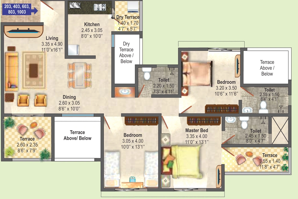 3 BHK Flat in DSK Gandhakosh in Baner, Pune - Image 908604