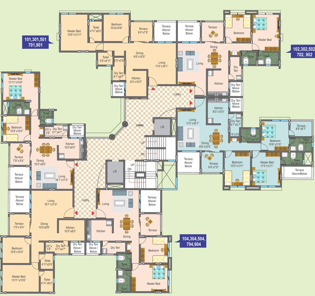 Floor Plan of DSK Gandhakosh in Baner, Pune - Image 381268