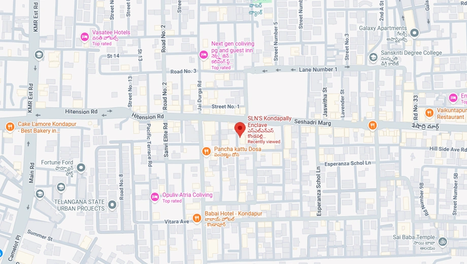 Location of SLN Kondaoally Enclave in Kondapur, Hyderabad - Image 378218