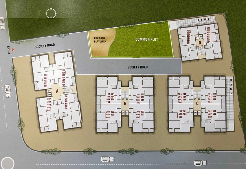 Master Plan of Shiv Shikhar Residency in Nana Chiloda, Ahmedabad - Image 377926