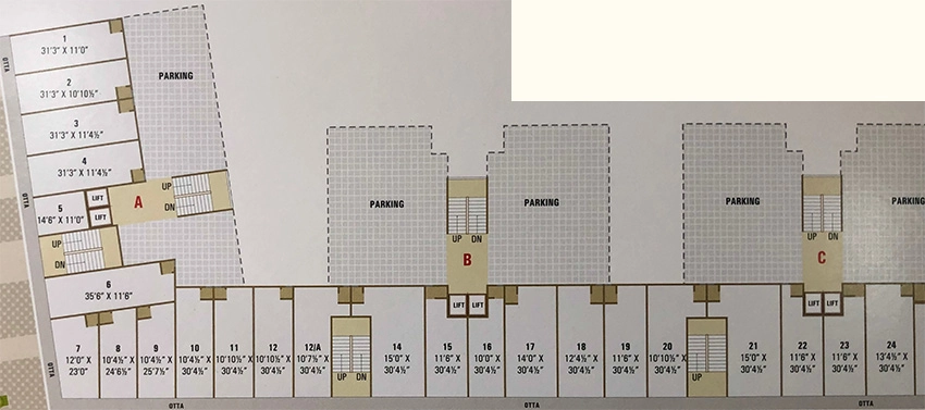 Floor Plan of Commercial Shiv Shikhar Residency in Nana Chiloda, Ahmedabad - Image 377947
