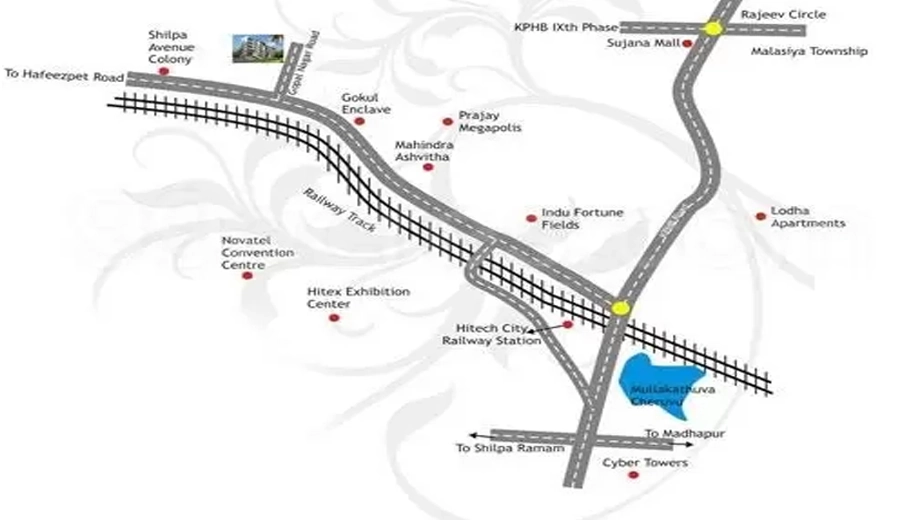 Location of Sneha Trends in Hafeezpet, Hyderabad - Image 378320