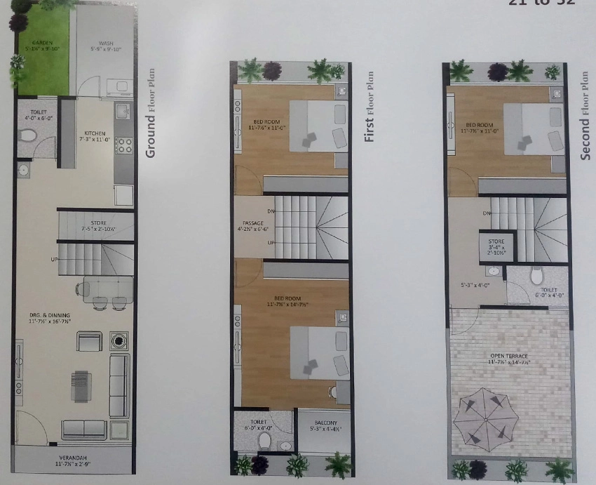 3 BHK House/Villa in Shivam Chandra Pushp Residency in Vanch, Ahmedabad - Image 907157