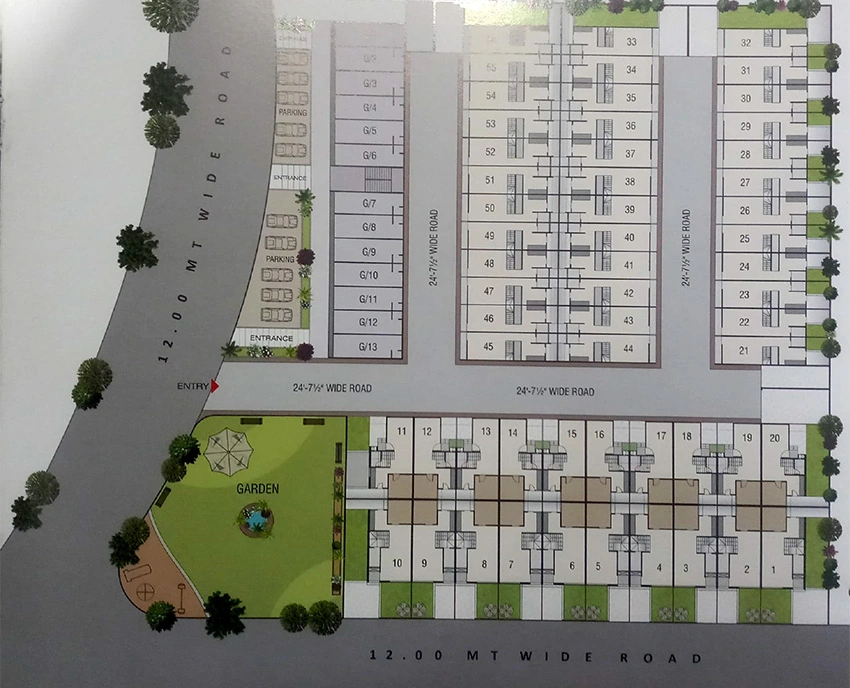 Master Plan of Shivam Chandra Pushp Residency in Vanch, Ahmedabad - Image 377976