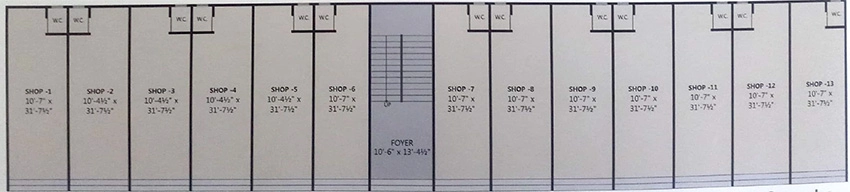 Floor Plan of Commercial Shivam Chandra Pushp Residency in Vanch, Ahmedabad - Image 377981