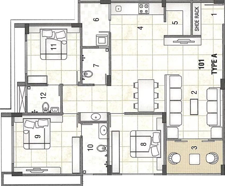 3 BHK Flat in Shivprath Ananta Heights in Bareja, Ahmedabad - Image 907162