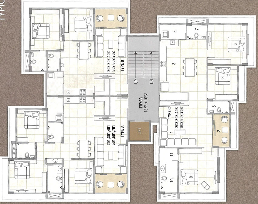 Floor Plan of Shivprath Ananta Heights in Bareja, Ahmedabad - Image 377990