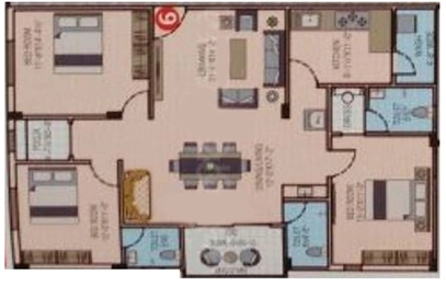 3 BHK Flat in SVL Spring View Elegance in Kondapur, Hyderabad - Image 907324