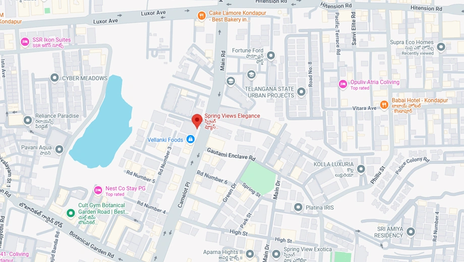 Location of SVL Spring View Elegance in Kondapur, Hyderabad - Image 378351