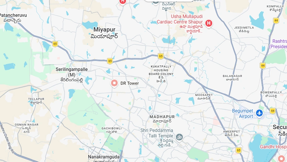 Location of Nagaraju D R Towers in Kondapur, Hyderabad - Image 378226