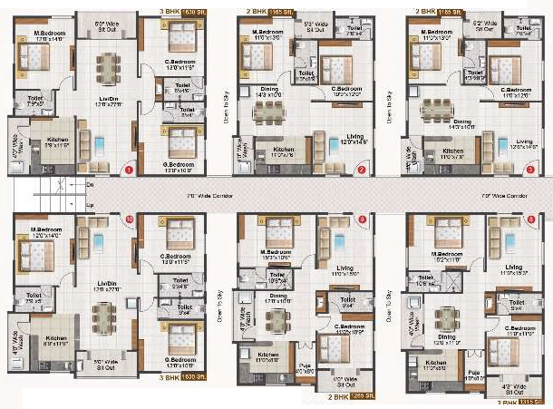Floor Plan of AR Infra Green Valley in Kondapur, Hyderabad - Image 378245