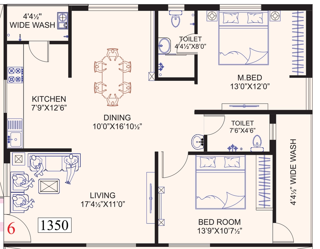 2 BHK Flat in Gauthami Sigma Towers in Kondapur, Hyderabad - Image 907293