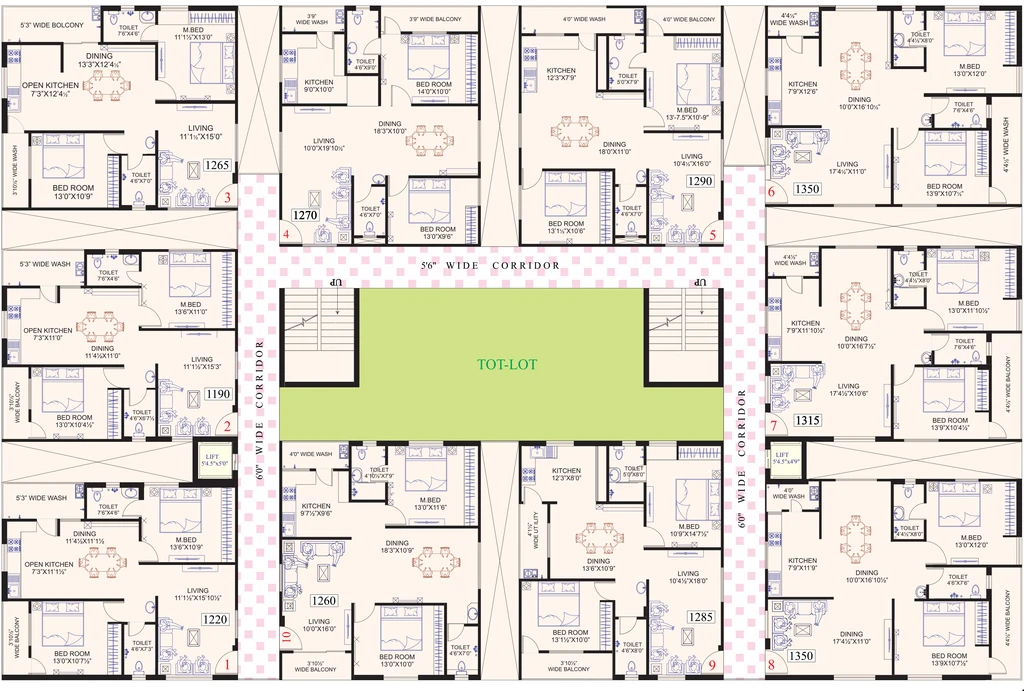 Floor Plan of Gauthami Sigma Towers in Kondapur, Hyderabad - Image 378261