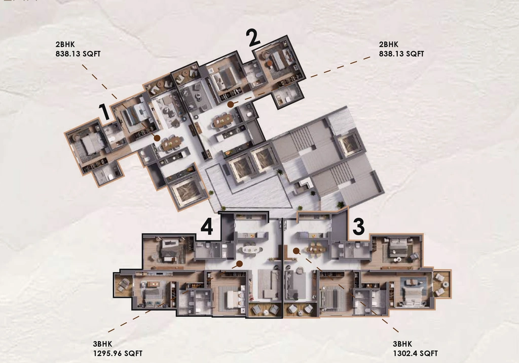 Floor Plan of Alphaite Azure Residences in Versova, Mumbai - Image 382225