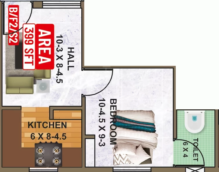 1 BHK Flat in Crest Quinn in Anakaputhur, Chennai - Image 907206