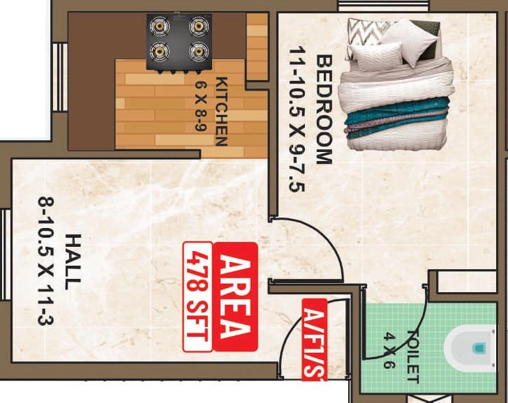 1 BHK Flat in Crest Quinn in Anakaputhur, Chennai - Image 907207