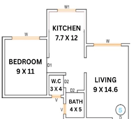 1 BHK Flat in Sai Pearl Complex in Dombivli East, Thane - Image 908676