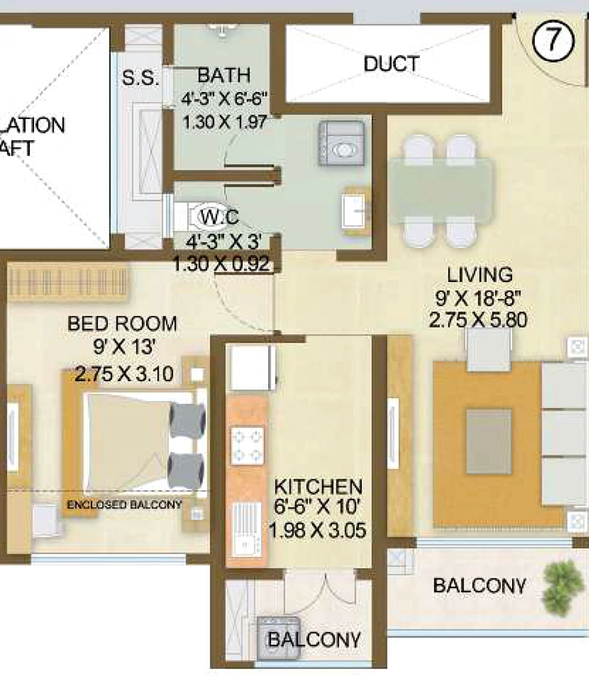 1 BHK Flat in Embassy Park in Panvel, Navi Mumbai - Image 907237