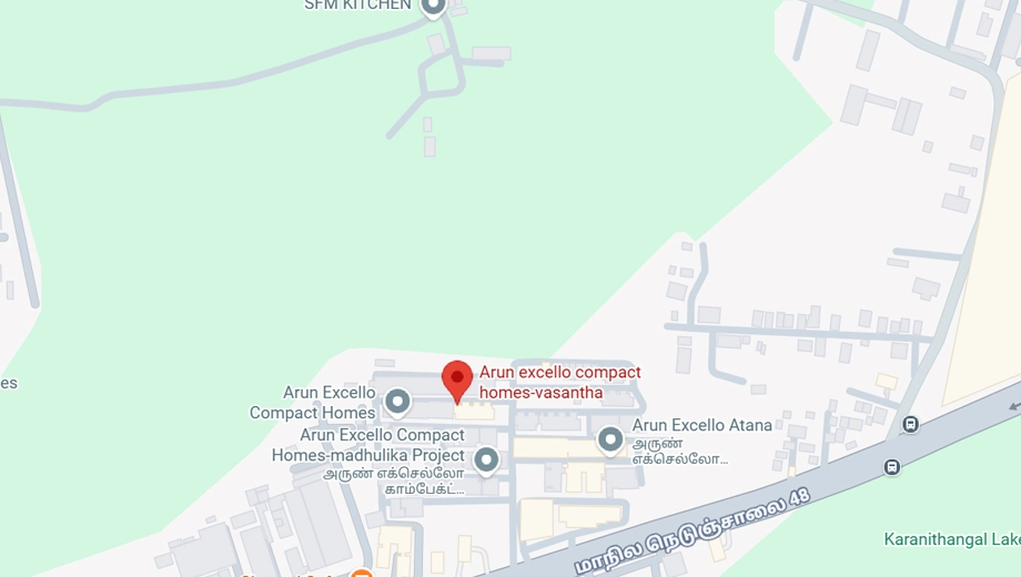 Location of Arun Compact Homes Vasanthaa in Padappai, Chennai - Image 378129