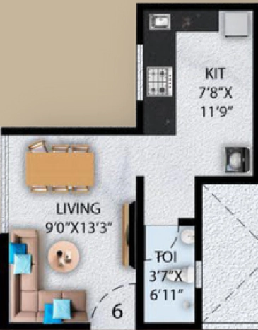 1 RK Flat in Nayantara Kuber Heights in Dombivli East, Thane - Image 908678
