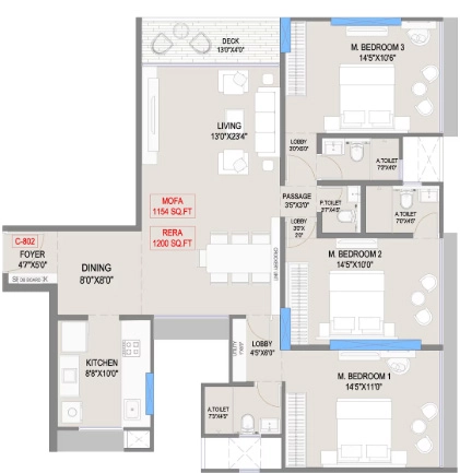 3 BHK Flat in Jet Ananta in Andheri West, Mumbai - Image 909030