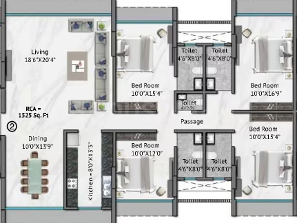 4 BHK Flat in Labharit Labh Sapphire in Andheri West, Mumbai - Image 909047