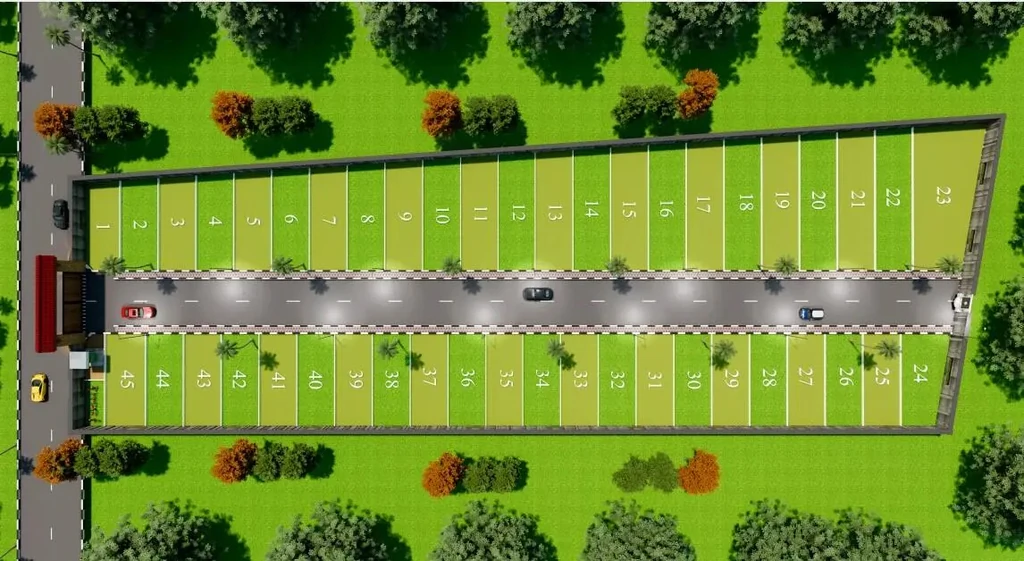 Master Plan of Oblong Crescent Community in ECR, Chennai - Image 378173