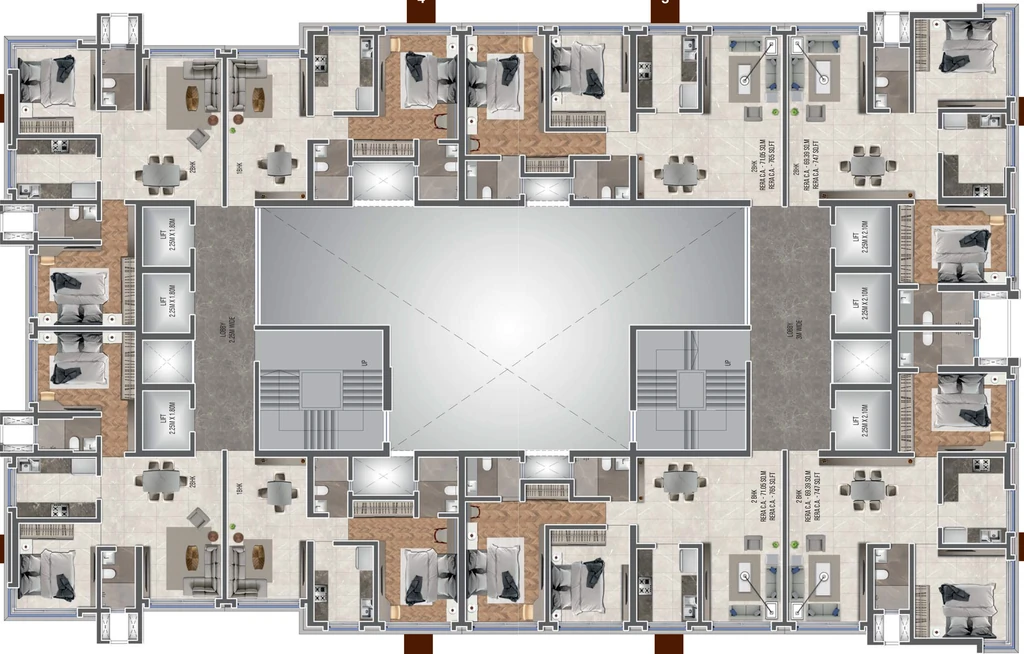 Floor Plan of Aarsh Parshwa Darshan Phase 1 in Andheri West, Mumbai - Image 380589