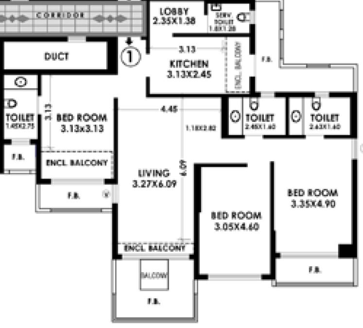 3 BHK Flat in K Raheja Classique in Andheri West, Mumbai - Image 909034
