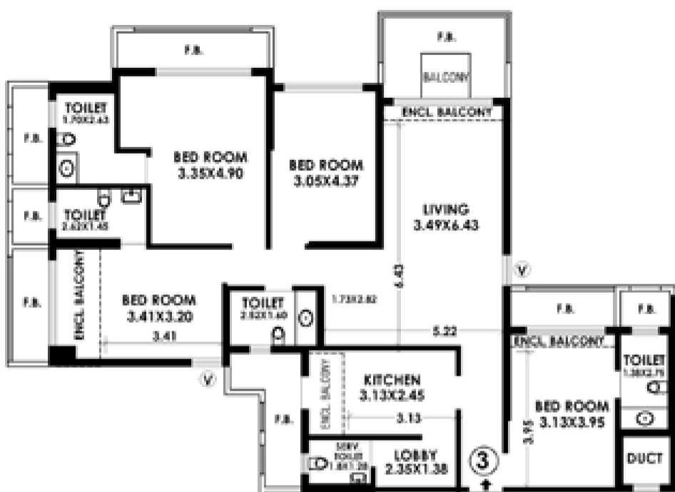 4 BHK Flat in K Raheja Classique in Andheri West, Mumbai - Image 909035
