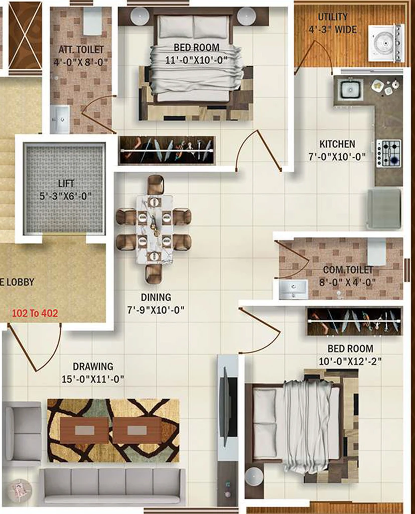 2 BHK Flat in JK Alisha in Koradi Road, Nagpur - Image 907268