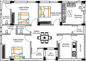 3 BHK Flat in Sri Maheshwari Vihaans Elite in Gachibowli, Hyderabad - Image 907396
