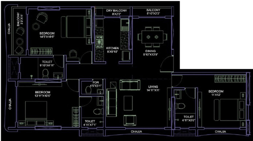 3 BHK Flat in Sayaji Mio Solace in Khar West, Mumbai - Image 907278