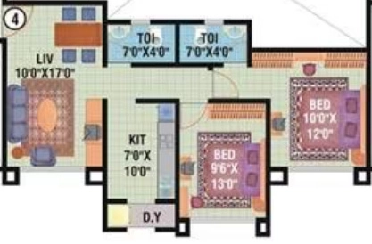 2 BHK Flat in Sagar City Caribbean in Andheri West, Mumbai - Image 909066