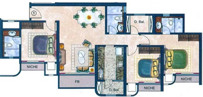 3 BHK Flat in Evershine Cosmic in Andheri West, Mumbai - Image 909015