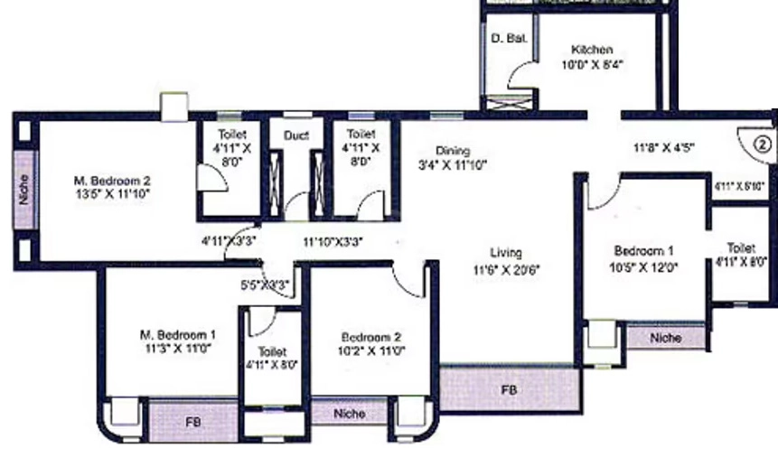 4 BHK Flat in Evershine Cosmic in Andheri West, Mumbai - Image 909017