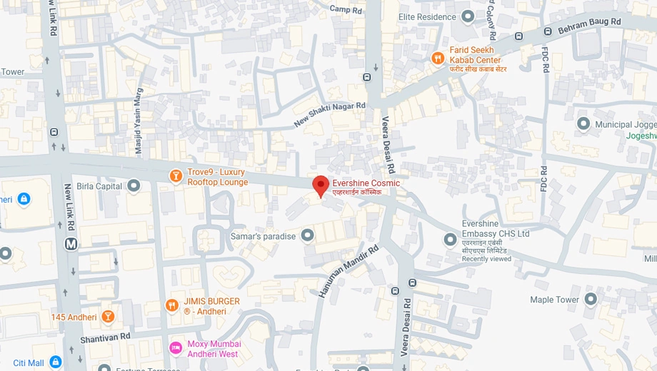 Location of Evershine Cosmic in Andheri West, Mumbai - Image 382269