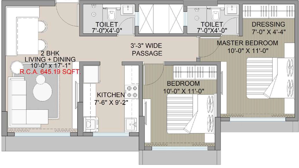 2 BHK Flat in Navkar Elegance in Andheri West, Mumbai - Image 908363