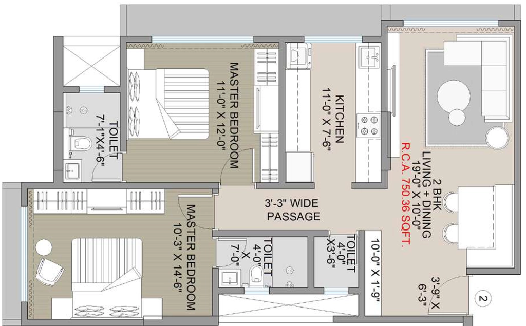 2 BHK Flat in Navkar Elegance in Andheri West, Mumbai - Image 908364
