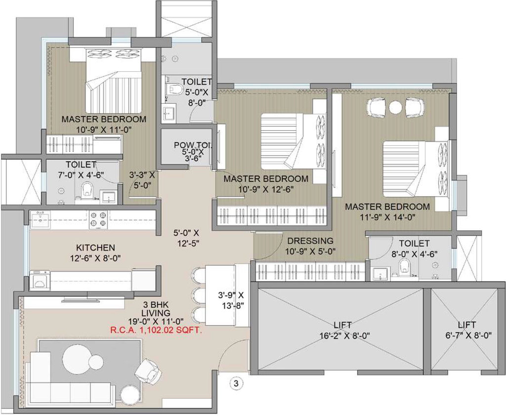 3 BHK Flat in Navkar Elegance in Andheri West, Mumbai - Image 908366