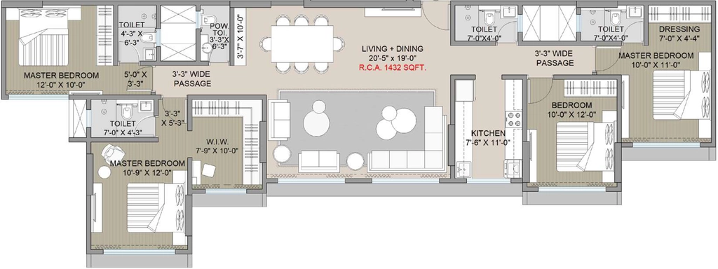 4 BHK Flat in Navkar Elegance in Andheri West, Mumbai - Image 908367