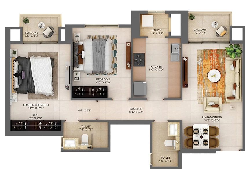 2 BHK Flat in Hiranandani Golden Willows in Panvel, Navi Mumbai - Image 907300