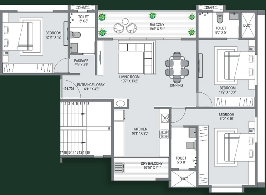 3 BHK Flat in Malhar Serenity in Baner, Pune - Image 907313
