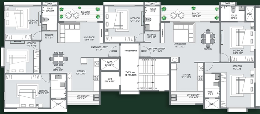 Floor Plan of Malhar Serenity in Baner, Pune - Image 378325