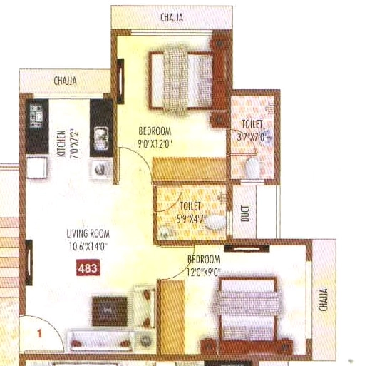 2 BHK Flat in Kush Sapphire in Andheri West, Mumbai - Image 908333