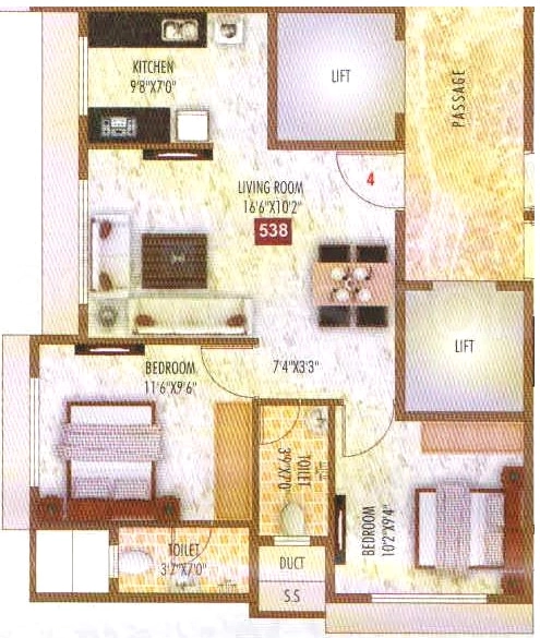 2 BHK Flat in Kush Sapphire in Andheri West, Mumbai - Image 908335